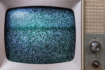Television noise on an old tv set