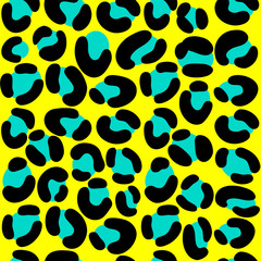 Leopard animal print. Vector seamless pattern.