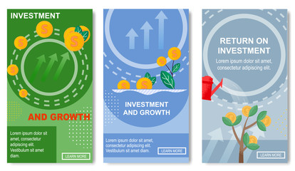 Fototapeta premium Investment and Growth, Return for Social Media.