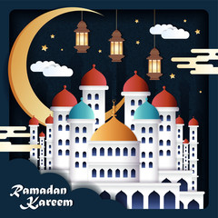 Ramadan design in paper art