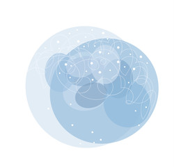 Abstract winter background with bubbles