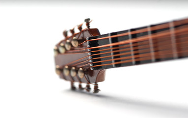 mandolin neck isolated on white background