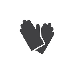 Protective gloves vector icon. filled flat sign for mobile concept and web design. Hand protection glyph icon. Symbol, logo illustration. Pixel perfect vector graphics