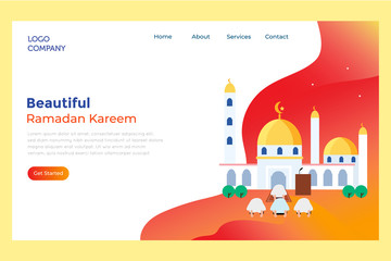sunset ramadan kareem landing page