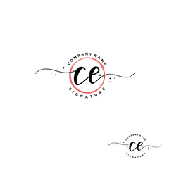 C E CE Initial letter handwriting and  signature logo.