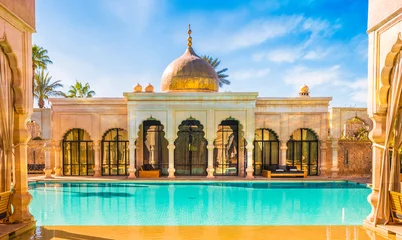 Afwasbaar Fotobehang Marokko Namaskar-paleis, luxehotel en spa van Marrakech, Marokko