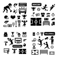 sport isolated icon set illustration vector