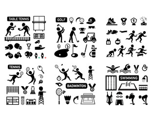 sport isolated icon set illustration vector