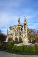Fototapeta na wymiar Notre Dame Cathedral Paris (no release needed for exterior)