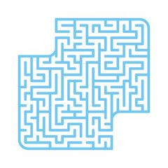 Abstact labyrinth. Game for kids. Puzzle for children. Maze conundrum. Find the right path. Color vector illustration.