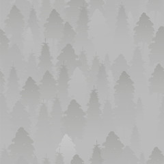 vector seamless background of a misty forest. forest fog