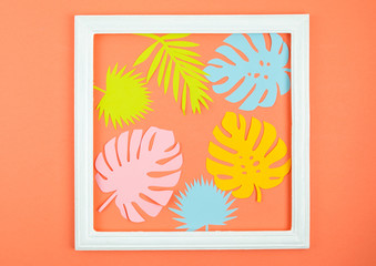 Color palm leaves