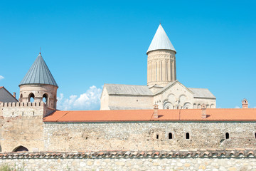 Obraz premium Telavi, Georgia - Jul 10 2018: Alaverdi Monastery. a famous Historic site in Telavi, Kakheti, Georgia.