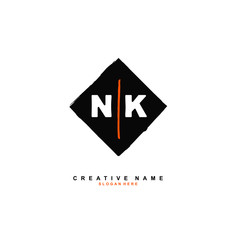 N K NK Initial logo template vector