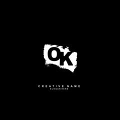 O K OK Initial logo template vector