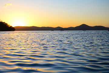 Sunset at wallis lake, Booti Booti National park, Australia