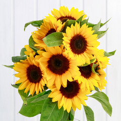 Bouquet of sunflowers.