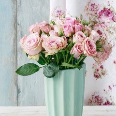 Bouquet of pink roses.