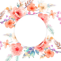 Elegant roses and peony flowers