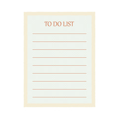 Amazing cute vintage light blue Todo list in small pluses isolated on white background. Vector illustration.As a mock-up for office supplies,note paper,notebook