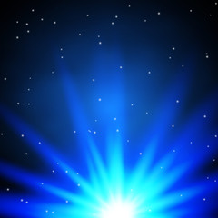 Abstract blue glow light effect