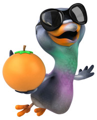 Fun pigeon - 3D Illustration