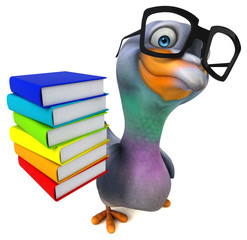 Fun pigeon - 3D Illustration