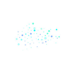 Blue, cyan, turquoise glitter stars confetti