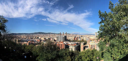 Obraz premium Panoramic Barcelona city view