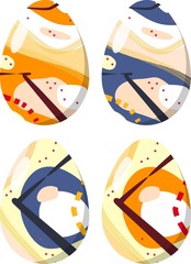 Easter egg colorful illustration - abstract pattern