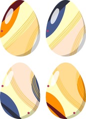Easter egg colorful illustration - abstract pattern