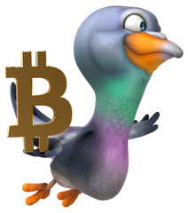 Fun pigeon - 3D Illustration