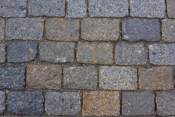 Obraz premium Moscow, Russia - April 16, 2019: Red Square. The texture of paving stones on the pavement