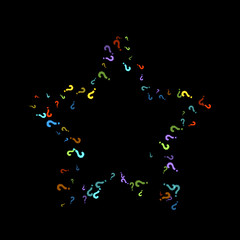 Question marks Quiz, doubt poll query public poll.