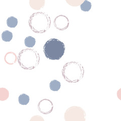 Polka dots pastel seamless pattern