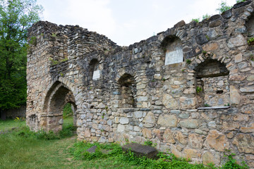 Fototapeta na wymiar Telavi, Georgia - Jul 08 2018: Ikalto Monastery. a famous Historic site in Telavi, Kakheti, Georgia.