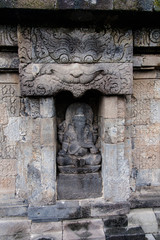 A statue of Ganesha in eastern niche of Sambisari temple.