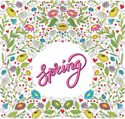 Vector Spring Card