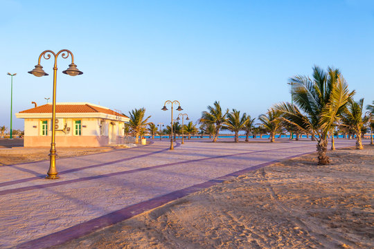 Landscape of  yanbu beach in the evening sunset in Saudi Arabia on  march 29 2019