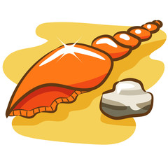 Seashell vector graphic clipart