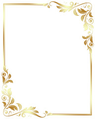 Frame border with gold ornaments 