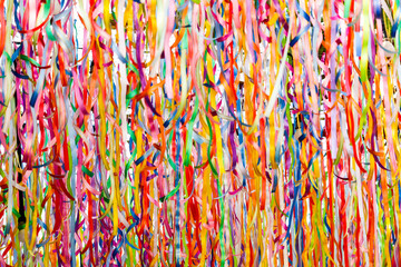 abstract colorful ribbon rainbow on ceiling background © darkfoxelixir