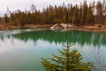 Fototapeta premium green Lake Lichcrog