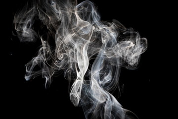 Smoke on black background
