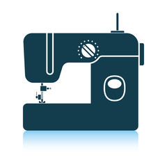 Modern sewing machine icon