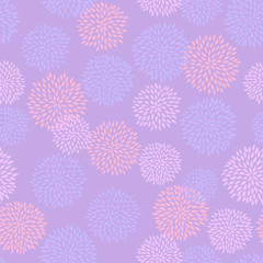 Seamless abstract Dahlia pattern. Simple Dahlia flower ornament. Vector illustration background for interior, fashion, textile, surface, web, home decor and graphic design.