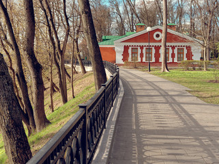 GOMEL, BELARUS - APRIL 14, 2019: Paskevich Palace in spring.