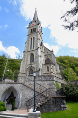 Fototapeta premium Cathedral of St. Florin in Vaduz, Liechtenstein