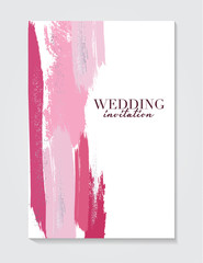 Wedding grunge pink decoration. Vcetor Fluid art. Applicable for design covers, presentation, invitation, flyers, annual reports, posters and business cards. Modern artwork.