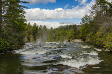 Brink of High Falls in Dupont State Forest in North Carolina, United States